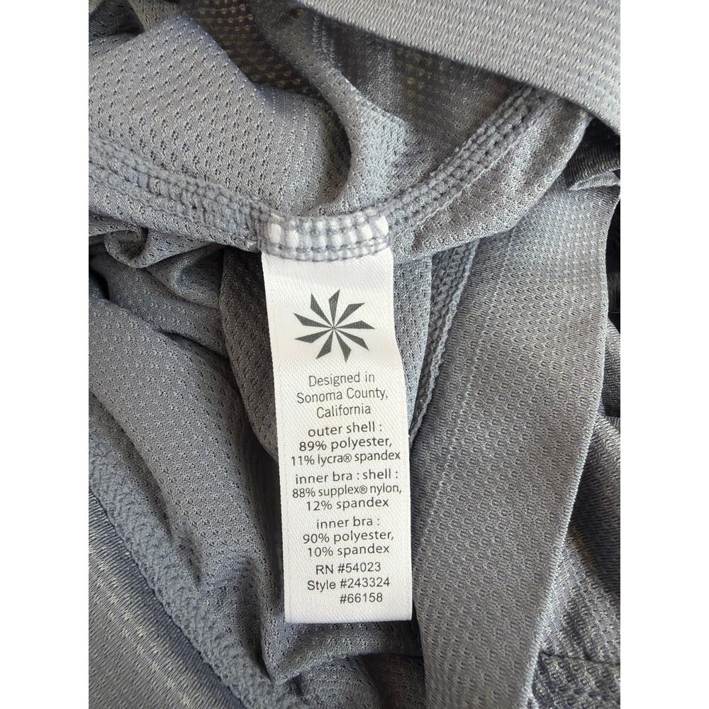 Athleta Grey Black Built-In Bra Athletic Workout Camisole Tank Top Size XS - Picture 5 of 6